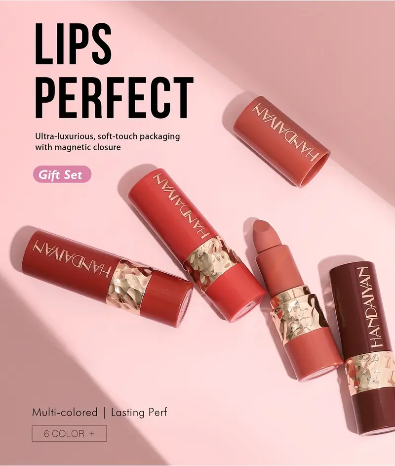 6 piece matte lipstick set long lasting waterproof liquid lipstick non stick cup fade resistant all skin types adult rich pigment varieties in purple red shades details 3