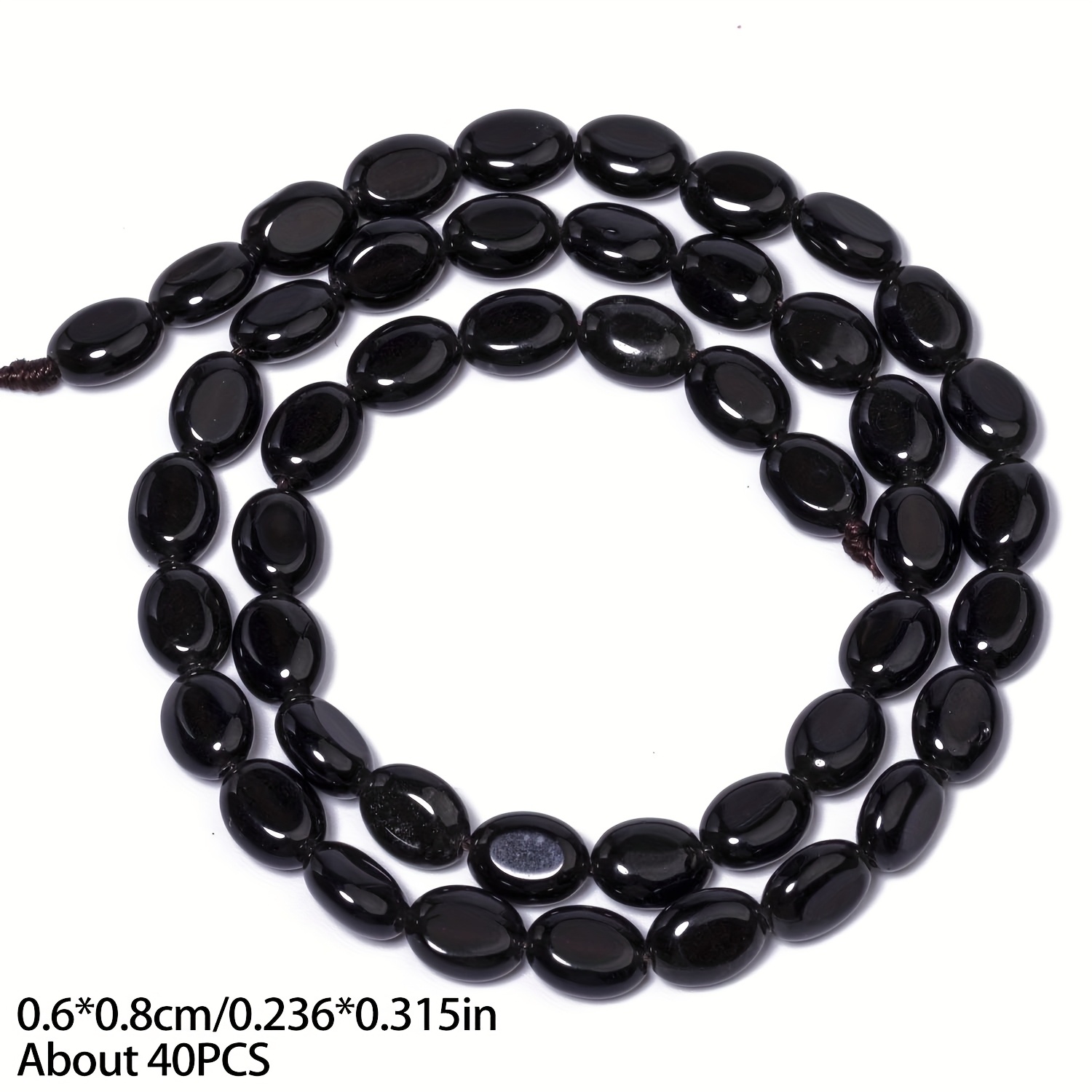 6x8mm Natural Egg Shape Stone Beads for DIY Jewelry Making