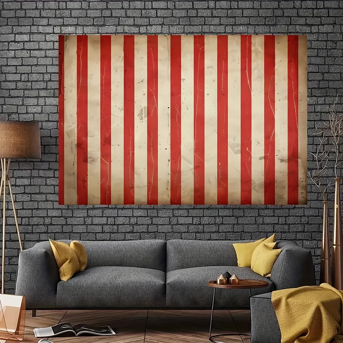 木製ストライプ模様　１人掛けソファ 木製ストライプ模様 1人掛けソファ