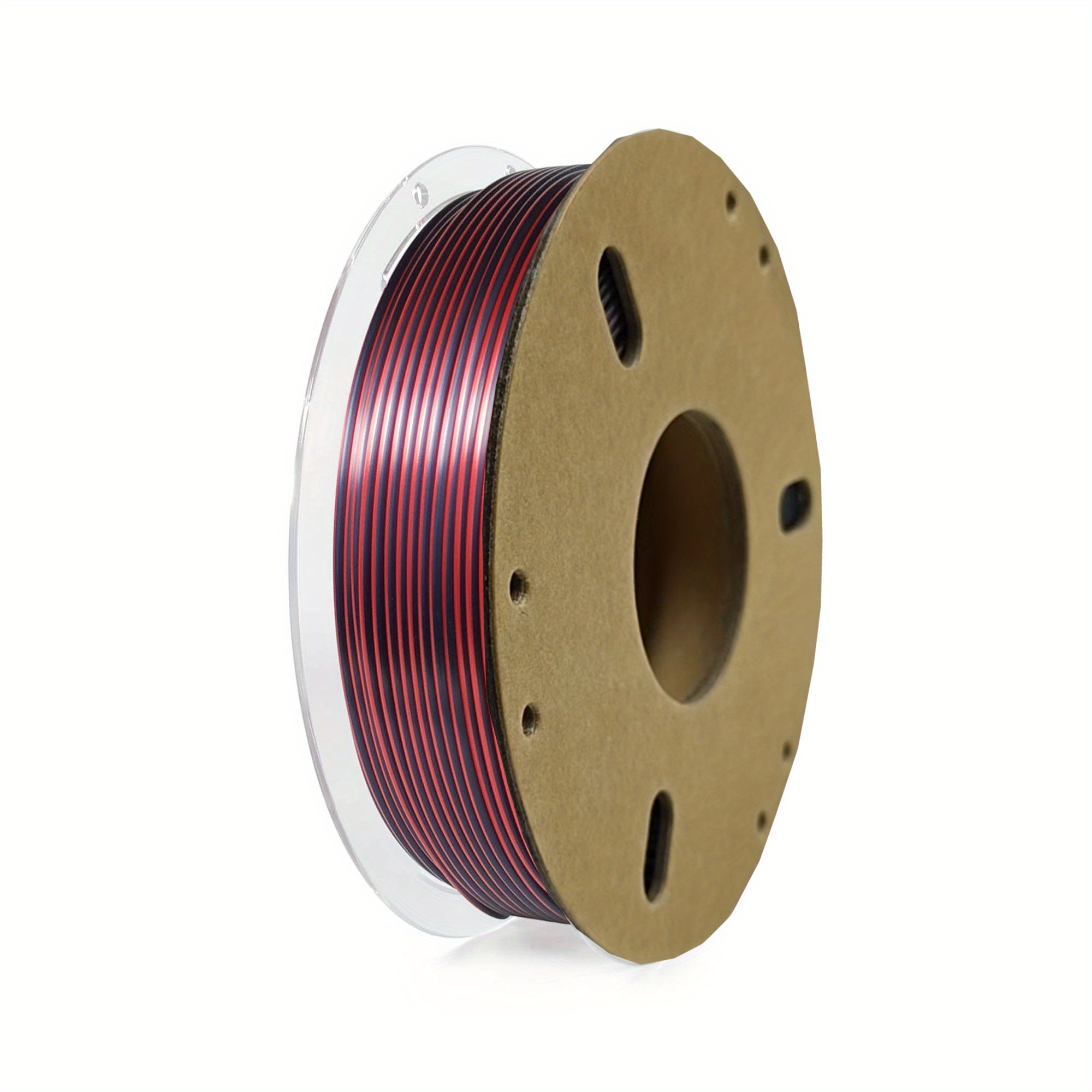 Image of Pla 3d Printer Filament, Black Red Pla Filament 1.75mm, Shiny Color Change 3d Printing Filament 0.2kg/0.44lb