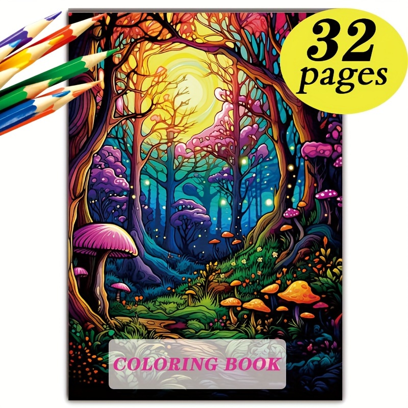 

A4 Coloring Book For Adults - 32 Pages, Relax & , Perfect Gift For Birthdays, Holidays & , Best For Christmas, Thanksgiving