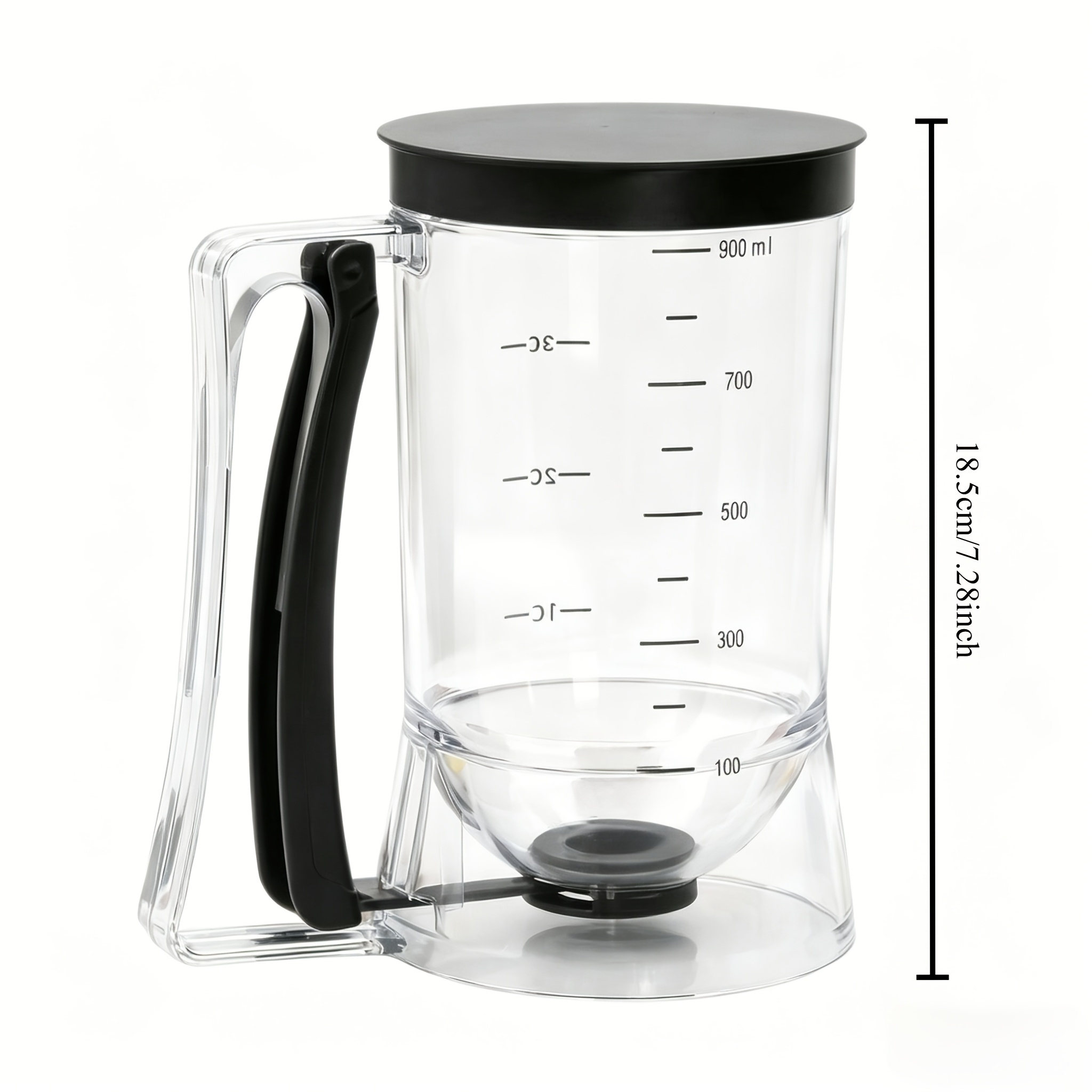 Image of Dispenser With Nozzle - Manual Pouring, No Electricity Needed, Makes Perfect Cupcakes With - Easy-to-clean Surface, Space- Design, Suitable For Home & Professional Baking, Parties, And Cafes