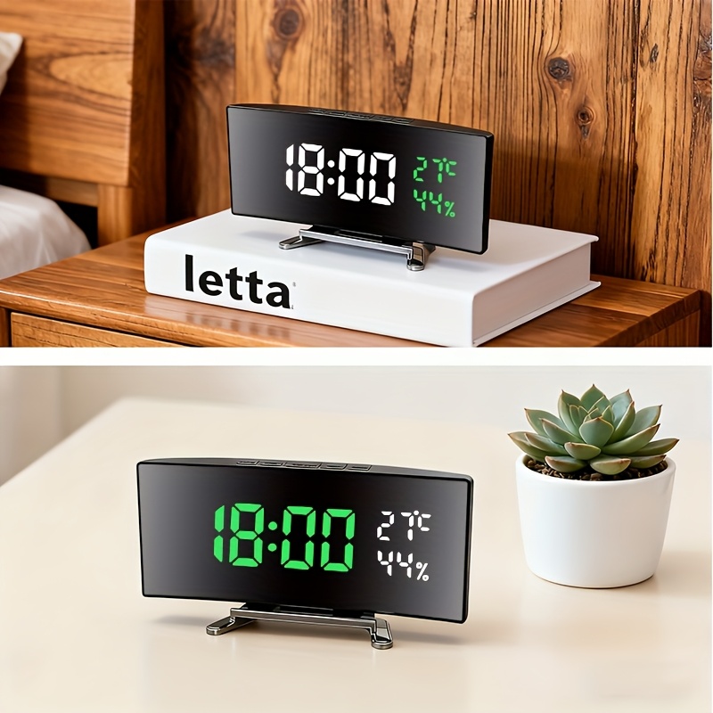 led ultra clear large screen electronic desk clock simple and stylish digital alarm clock with   settings usb powered with adjustable brightness for home decor bedroom living room office and student use suitable for deep sleepers pc