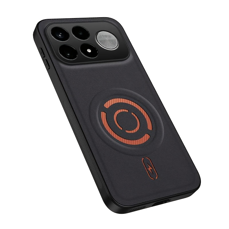 TEMU Phone Case: Suitable For Xiaomi Poco F9 Ultra/poco F9 Pro Phone Case, Technology Cloth, Built-in Magnetic Induction Ring On The Back, Matte,