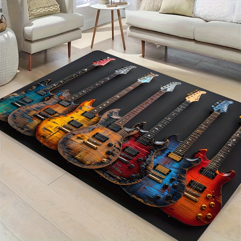 

[customer ] - Guitar Pattern Mat - , , & For / Use - For & Bedroom Decor