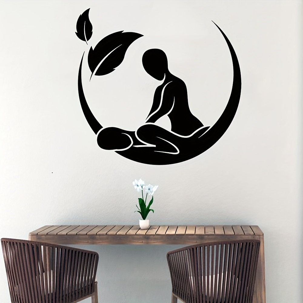 Wall Decal Massage Beauty Health Therapy Interior Decoration Door Window Vinyl Stickers Waterproof Wallpaper