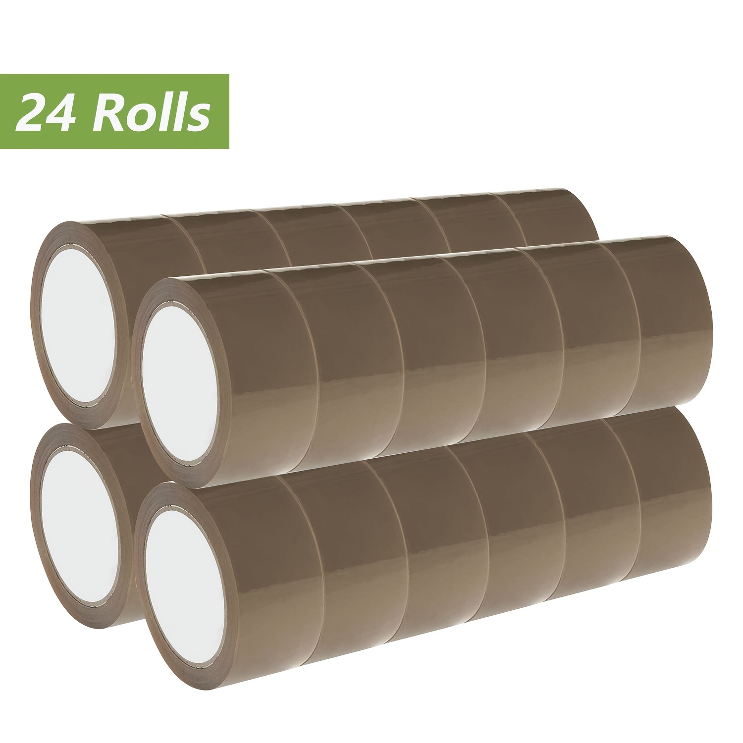 

3-inch Brown/tan Shipping Packaging Tape Case Of 24 Rolls 110 Yards (24 X 330 Ft.) Long, 3-inch Packaging Tape For Sealing Boxes, Wrapping Packages, Handling, And Storing