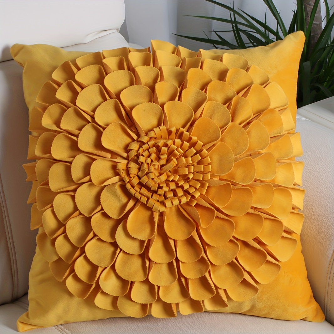 TEMU Federe per Cuscini Decorativi in Velluto 3D a , Federe da 45x45cm per Soggiorno, Arredamento in Colori Vivaci - Poliestere Lavabile in Lavatrice