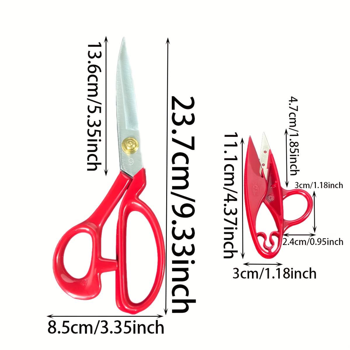 Professional Tailoring Scissors Set 1pc/2pcs - Ambidextrous Comfort ...