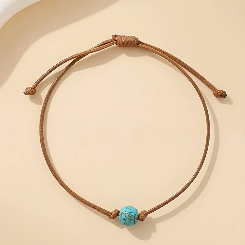 Vintage Turquoise Beaded Men's Bracelet