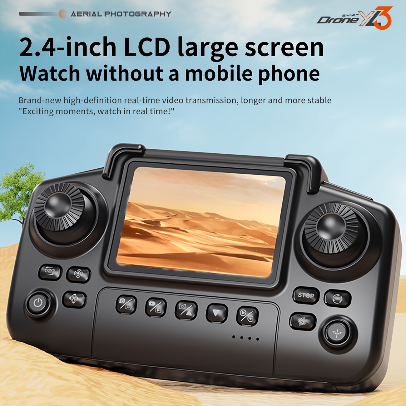 Mini Foldable RC Drone with Dual Cameras and Screen Remote, 360° Protection, Optical Flow Hover, 3 Speeds, Long Battery Life, Easy for Begin