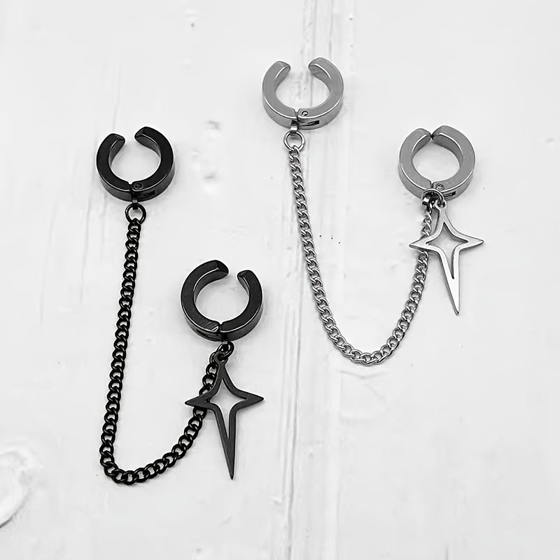 Hip-Hop Style Personalized Chain Pendant Design Earrings