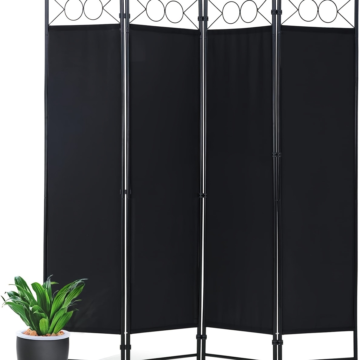 

Room Divider, Folding Privacy Screen 4 Panels Portable Wall Divider Partition Room Dividers For Home Office Room Separation