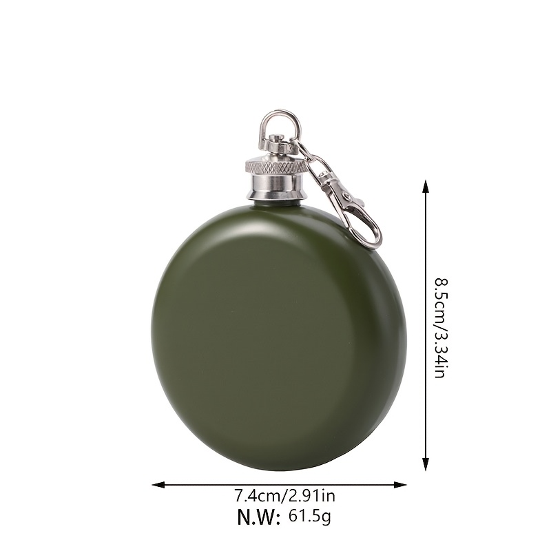 TEMU 304 Stainless Steel Portable Outdoor Camping Metal Round , Multi-functional Round Pot, Liquor