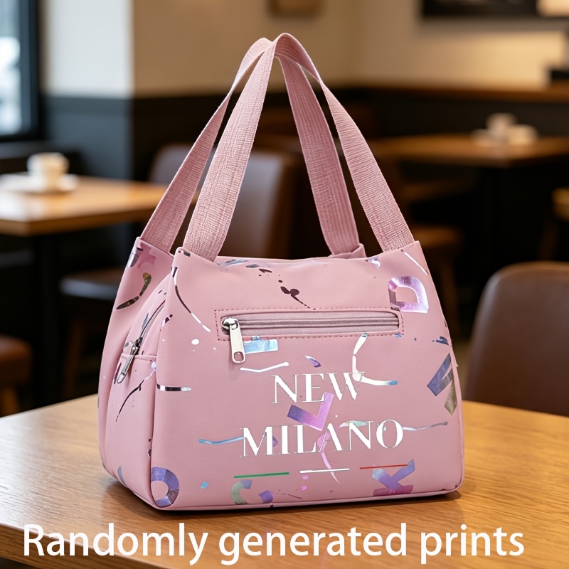 TEMU Large Capacity Tote Bag Suitable For Office & Travel - Handbag With Zipper Closure, Durable, Lightweight Hand Carry Bag Suitable For Menstrual