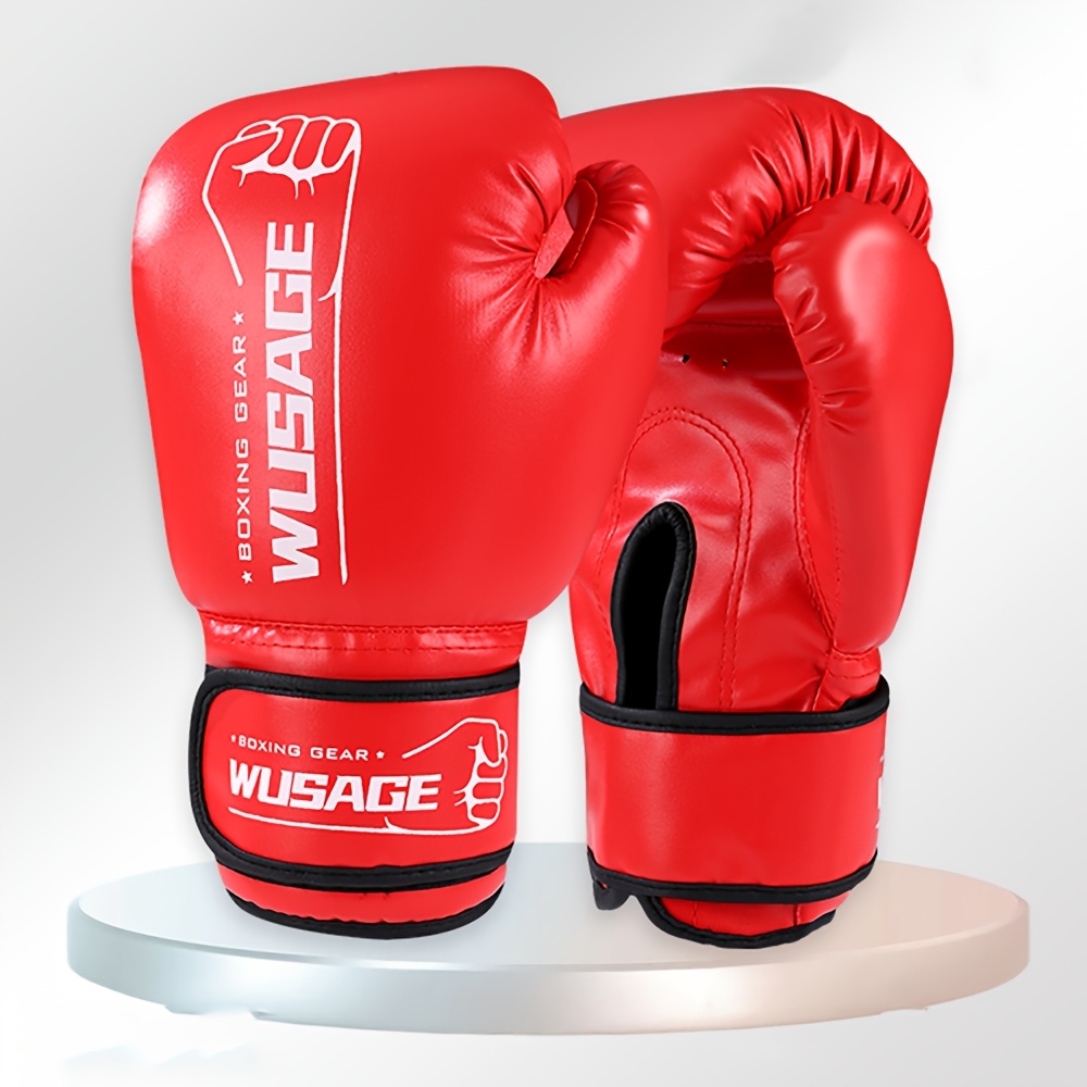 A Pair of Boxing Gloves in Black, Red, And Blue, Suitable for Both Male And Female Beginners As Well As Advanced Boxers for Training