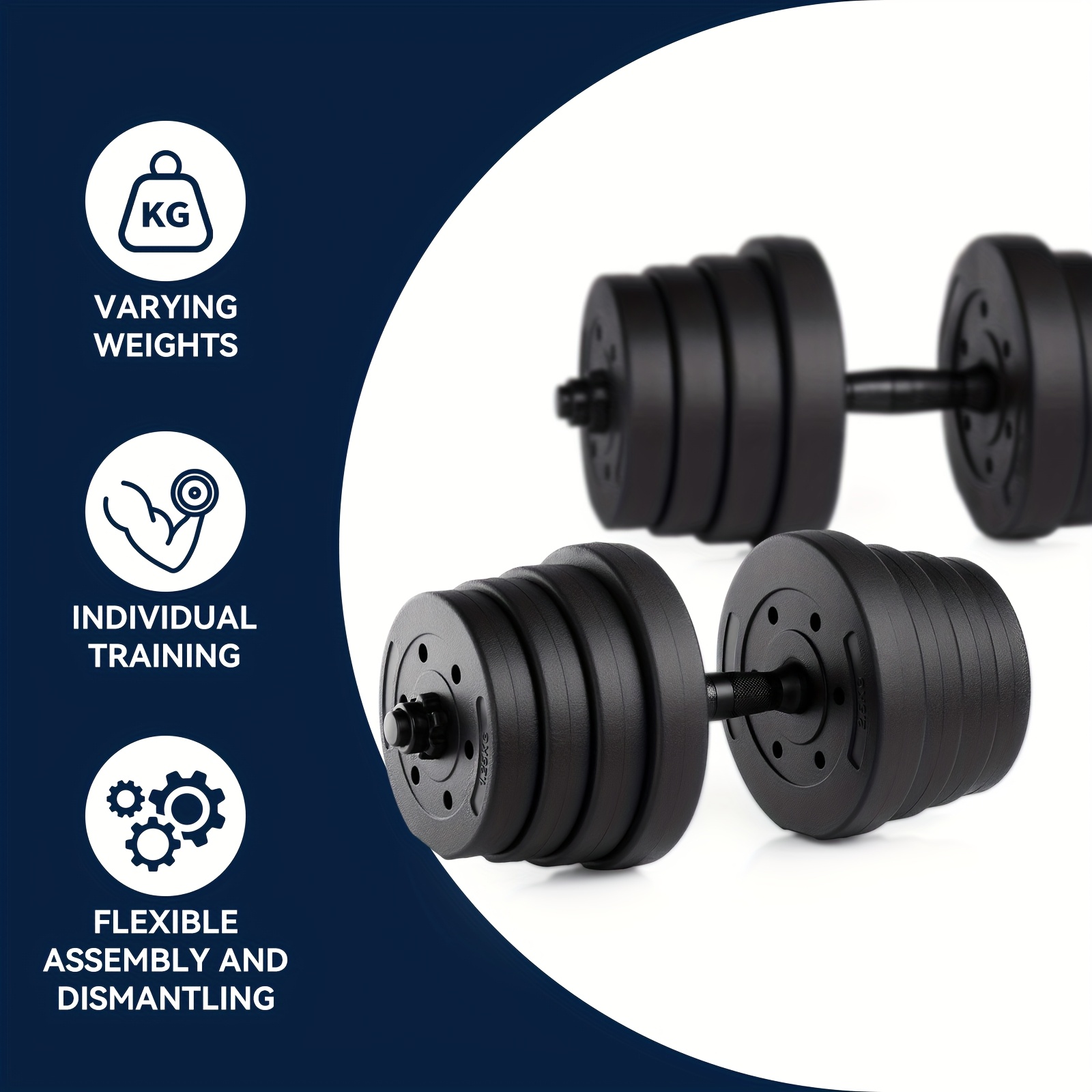 Verstelbare 2-in-1 halterset 30 kg