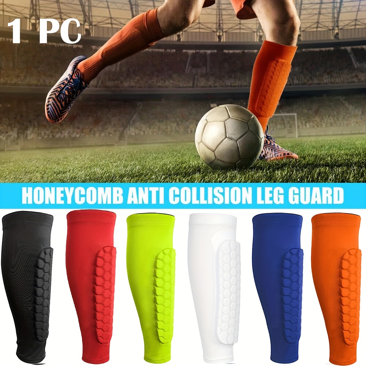 Soccer Guard Pad Calf Compression Sleeve Honeycomb - Temu