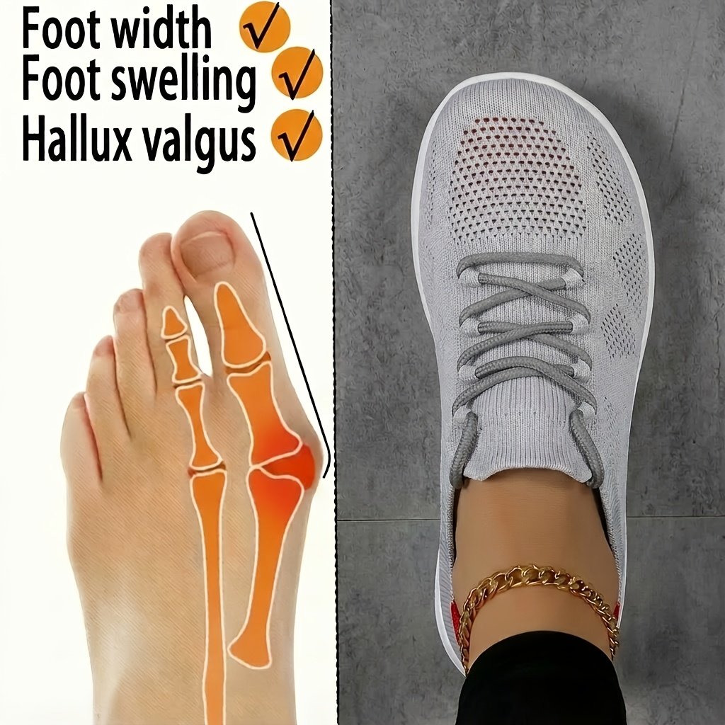 TEMU Women's Plus Size Wide Toe Running Shoes, Spring Summer Style 0 Drop Women's Athletic Wide Forefoot Shoes, Designed For Wide Feet, Comfortable