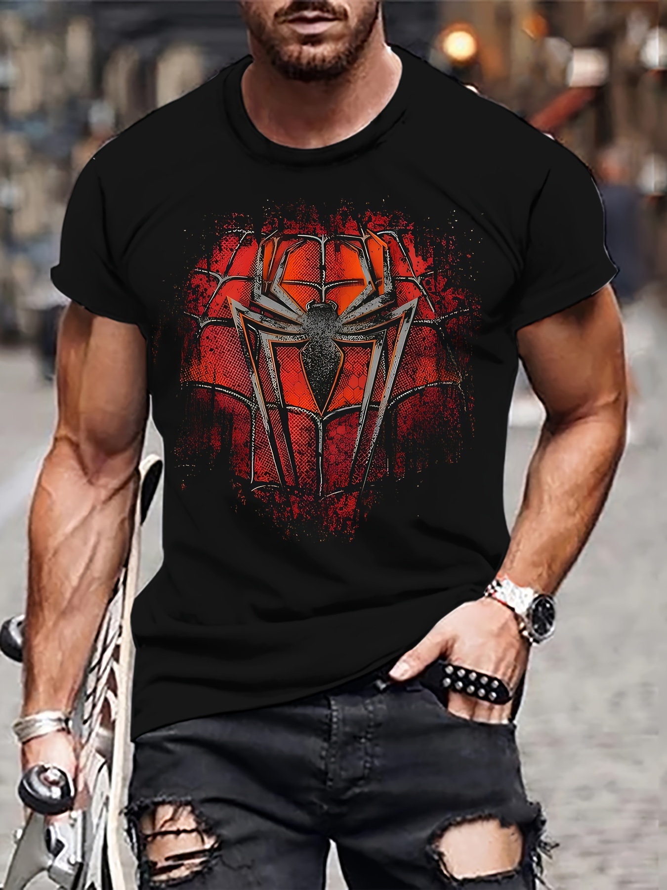 Camisetas estampadas de discount spiderman