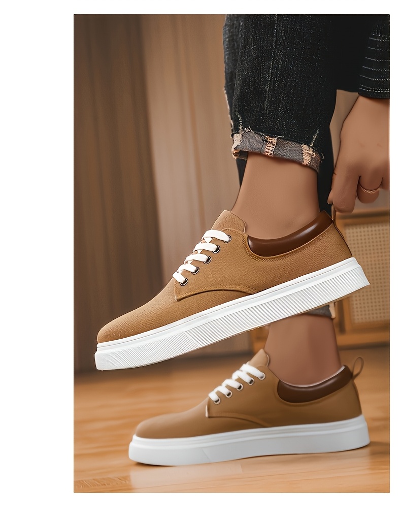 Baskets en Toile Homme Bicolore Chaussures décontractées en toile pour hommes, chaussures de skate tendance et polyvalentes, baskets de sport basses élégantes