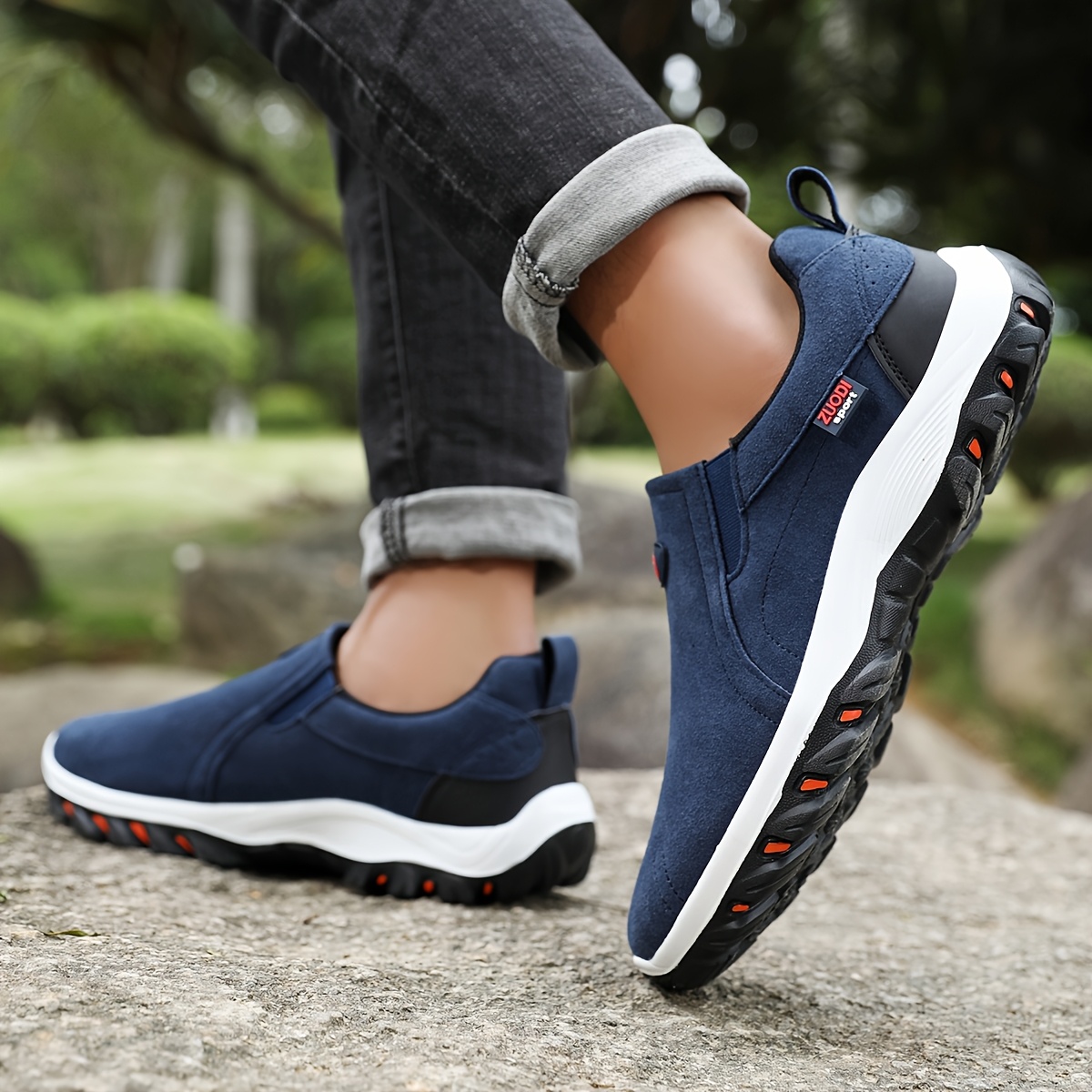 Men's Fat Wide Toe Athletic Shoes, Comfortable Sneakers for Active Use