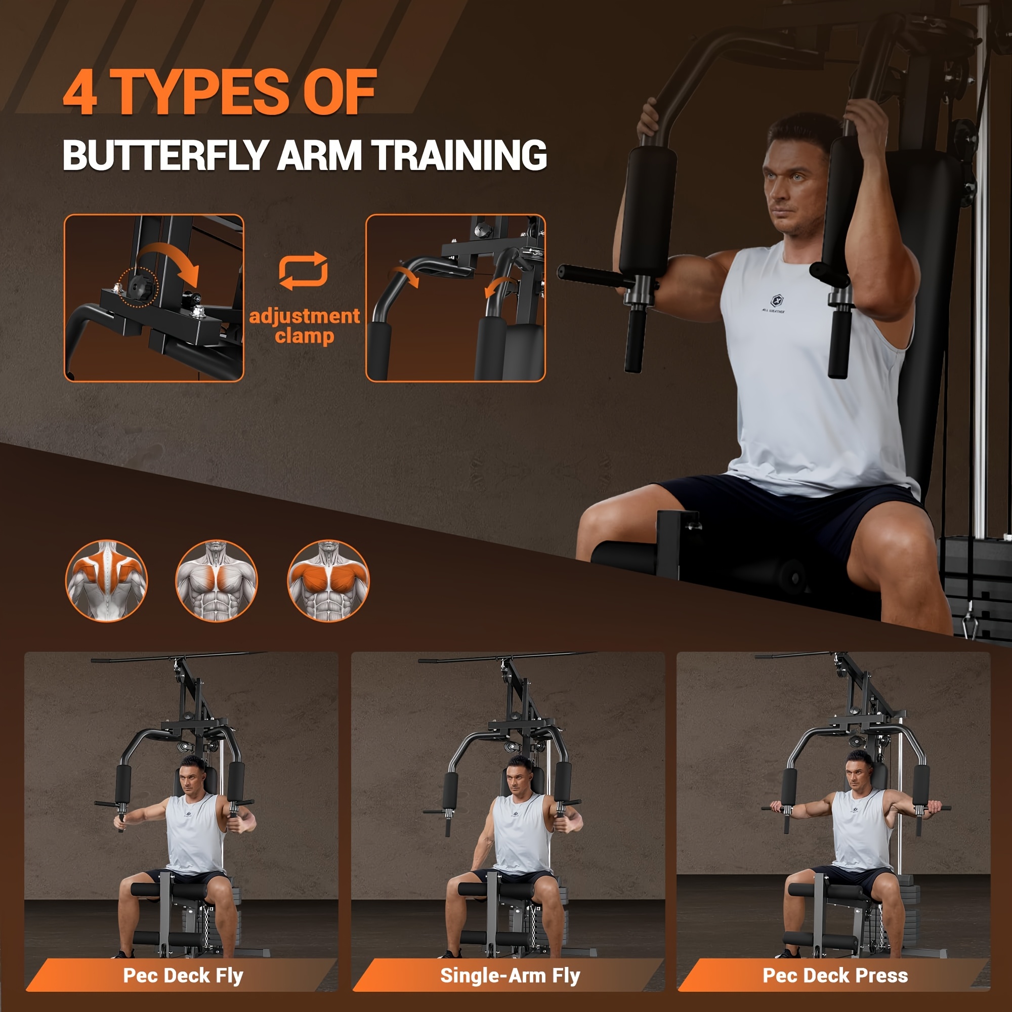 Butterfly Ladies Gym Instruments Fitness Butterfly Chest Press