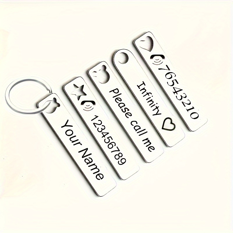 

Customized Stainless Steel Number Letter Keychain, Creative Car Pendant, Creative Gift For Men And Women