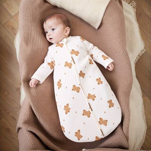 newborn thin swaddle long robe integrated two way zipper sleep comfortable cute cartoon design comfortable breathable spring summer baby boy and girl newborn wrap quilted sleep pure cotton
