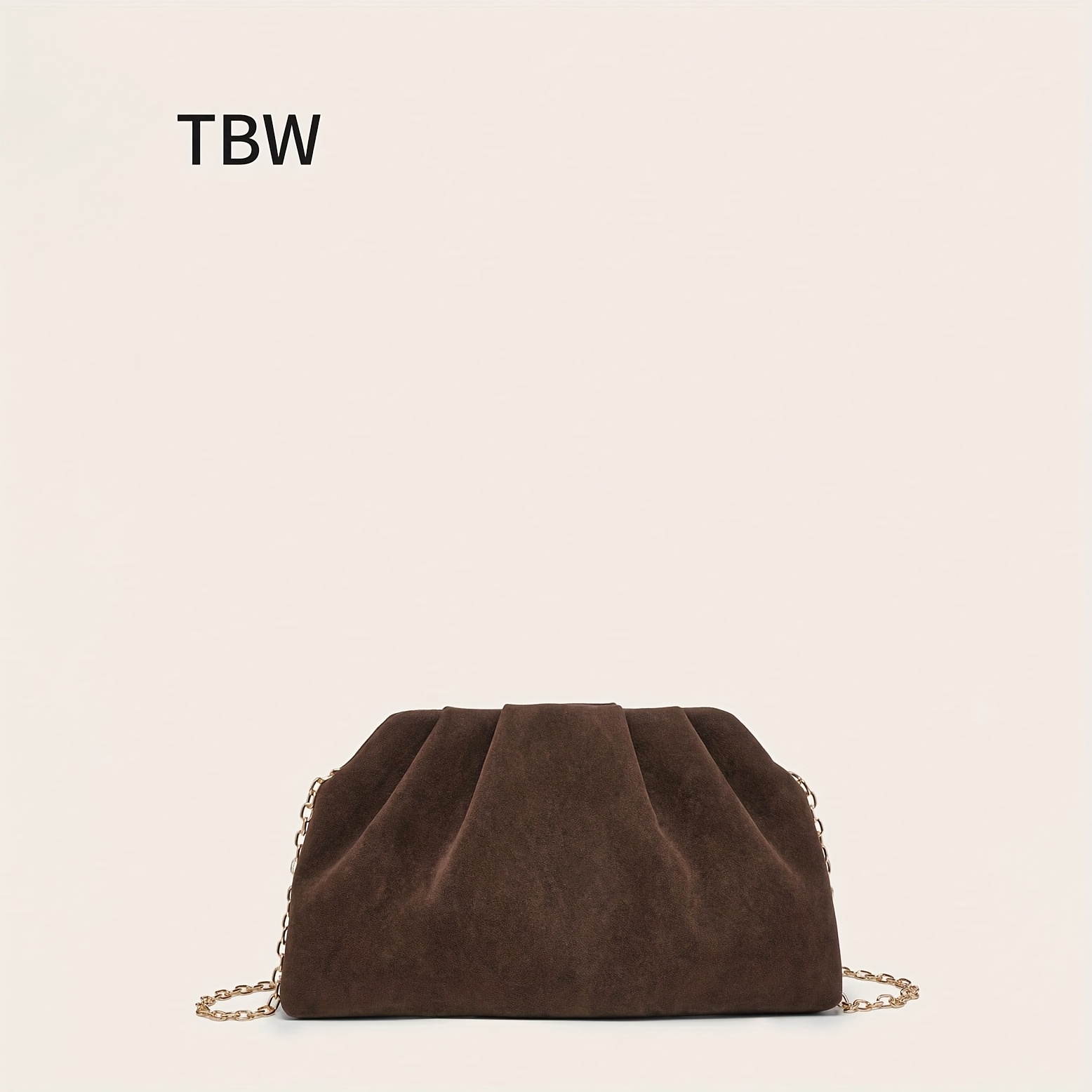 Image of Casual Crossbody Bag Features A Pleated , A Soft And Draping Feel, Lightweight And Stylish, With A Metal Chain, Suitable For Evening And Shopping Occasions