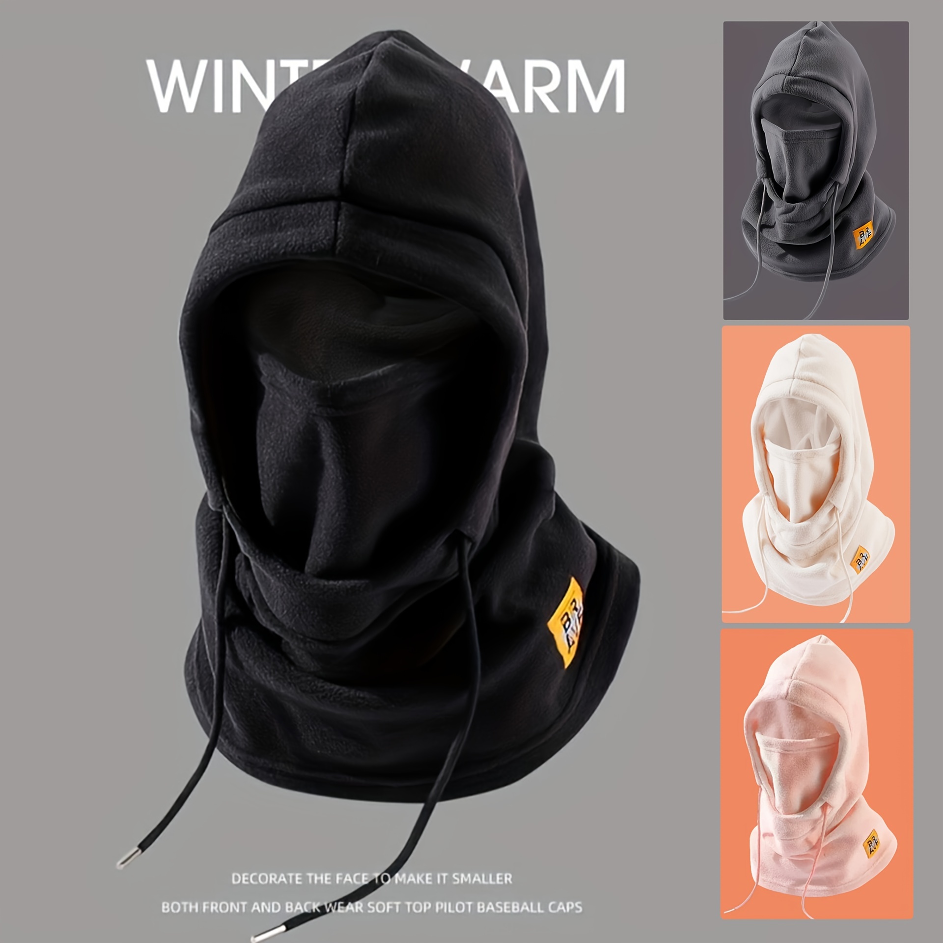 

& Warm Face Mask With Neck Warmer - 2-in-1 , Breathable Polyester Knit For Skiing, Snowboarding, Running, Cycling &