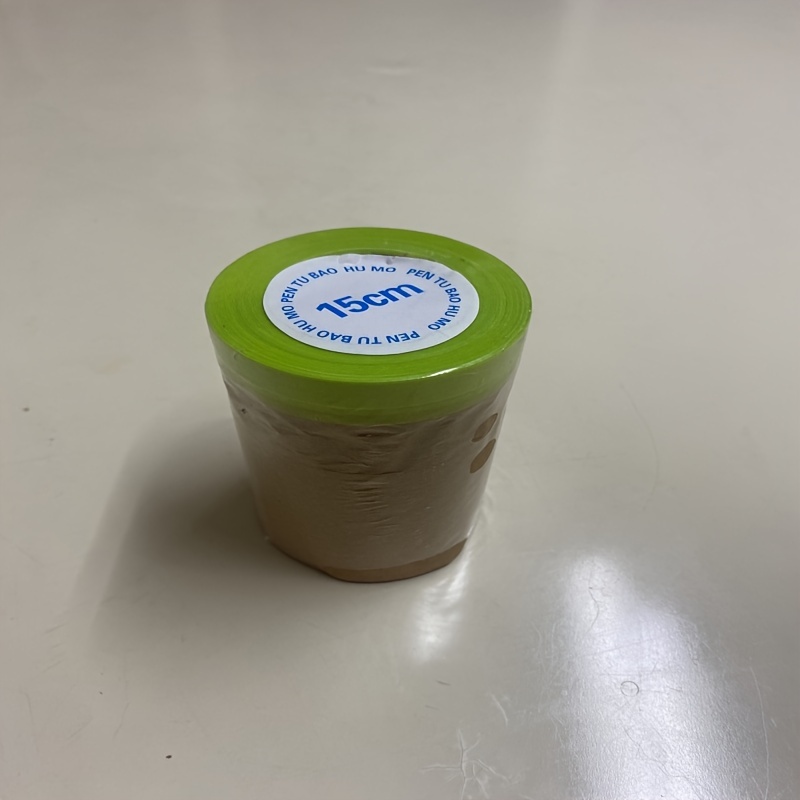 TEMU Masking Tape And Covering Paper, Paint Covering Paper With Adhesive Pre-taped Tape, Used For Car Painting Covering Paper, Spray Paint Protection