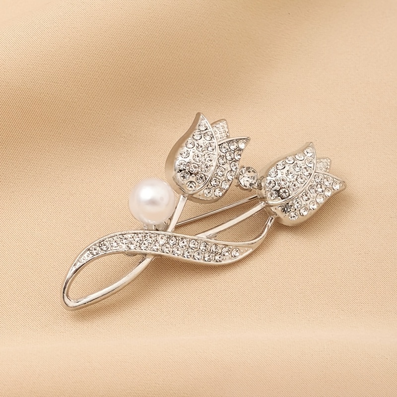 TEMU Broche de con pedrería, 1 pieza, accesorio de moda, ideal para regalos de , artículos de y decoración de ropa, regalo de Navidad