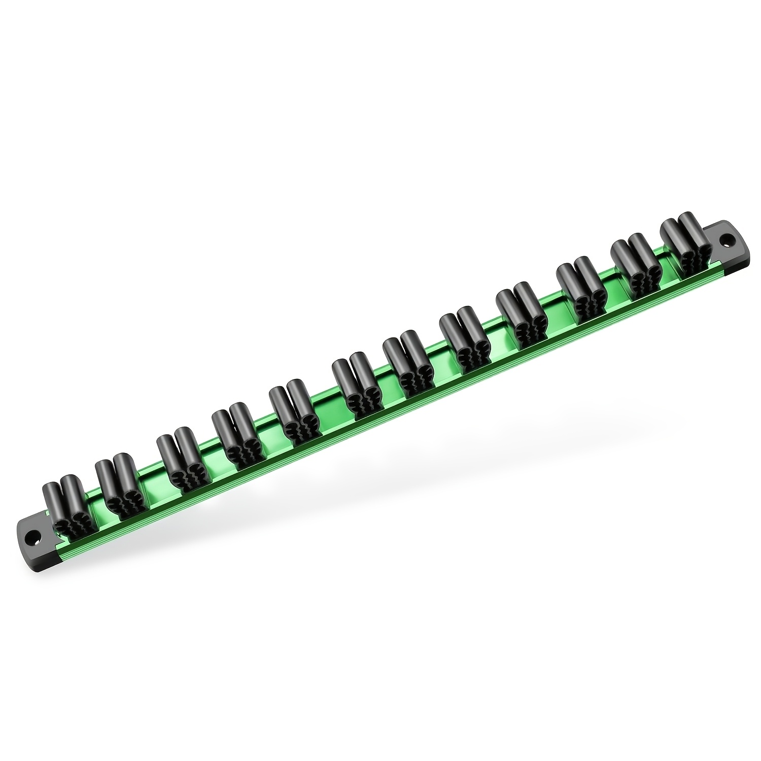 TEMU Organisateur d'outils magnétique en alliage d'aluminium, support pour tournevis et clés avec 12 emplacements pour tiroir, support mural de