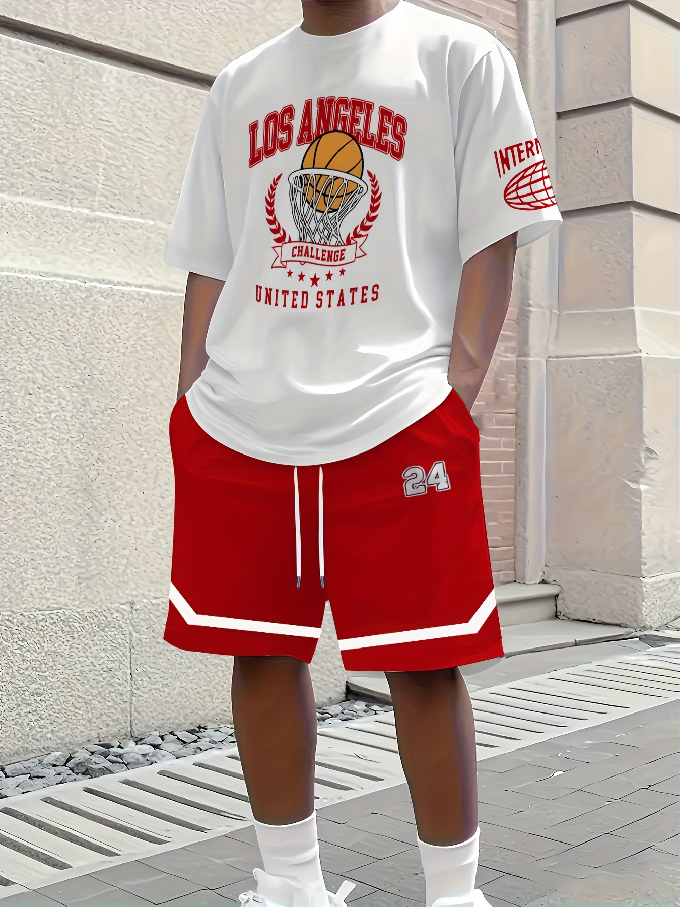 men's summer basketball training running set basketball Temu Oman