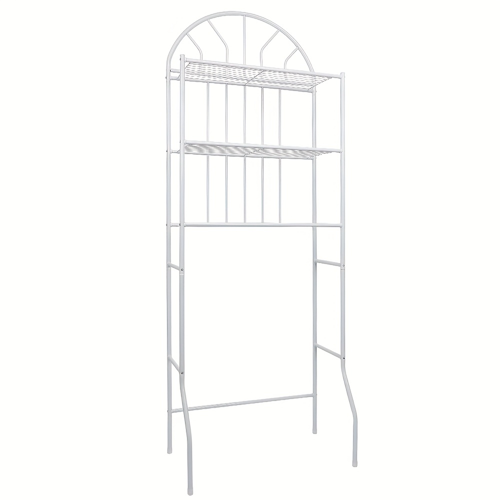 Toilet Storage Rack Three-layer Bathroom - Toilet Bracket Multifunctional Vertical Shelf Height 177cm White