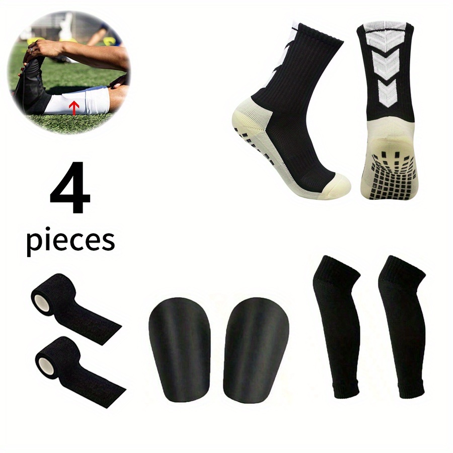 E-shop Ein Set aus vier Outdoor-Fitness-Socken für Damen und Herren, inklusive Fußball, Basketball, Lauf- und atmungsaktiven Wadenstulpen, zusammen mit
