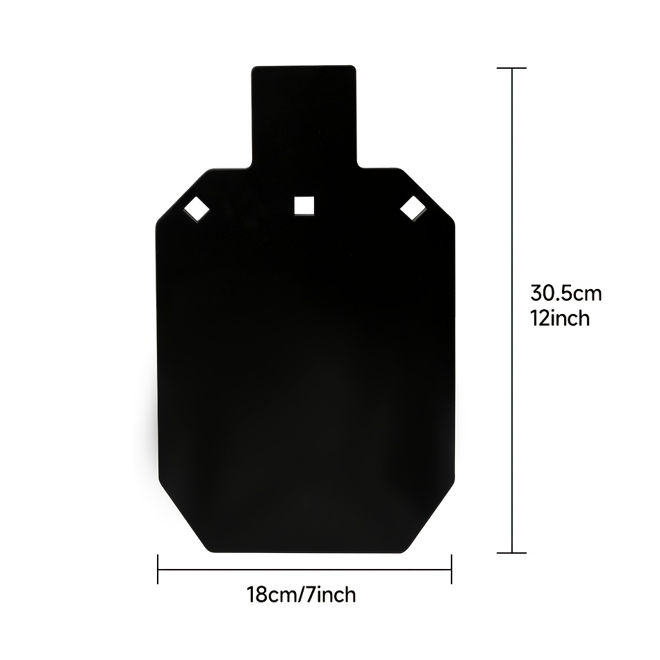 TEMU 1 de acero para blancos de tiro, combo de campana de tiro de 3/8" de grosor para blancos, para práctica de tiro a blancos - Negro