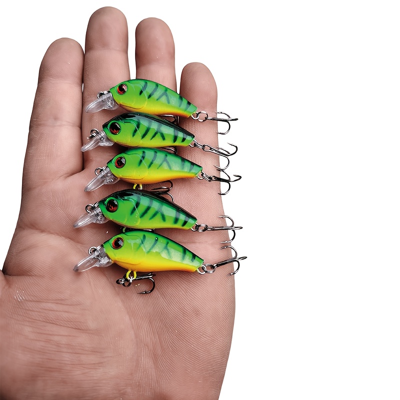 TEMU 3-pack/5-pack Multi-specification Floating Minnow Lure Set 5cm/1.97in/3.8g/0.13oz Mini Lifelike Bait Multi-style Mix Simulation Fish Scale