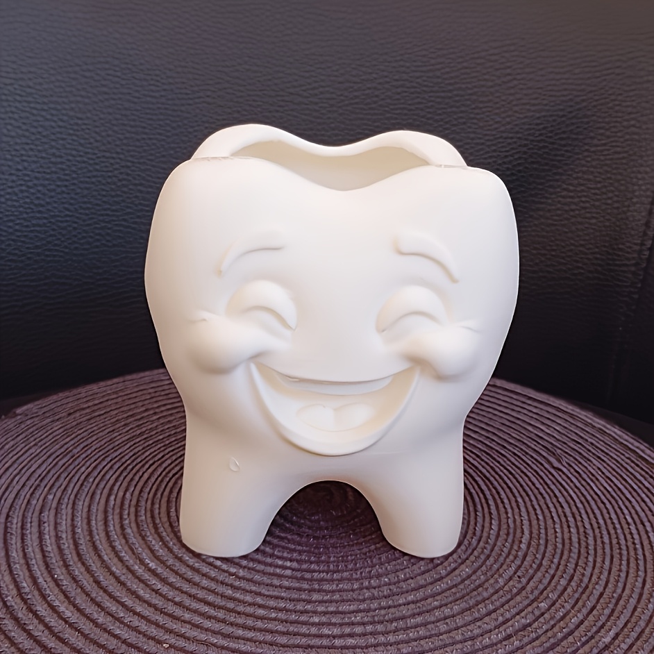 TEMU Adorable Smiling Tooth Design, Novel And , To Decorate Your Bathroom Space. No-drill Wall-mounted Installation, Secure Adhesive, Removable