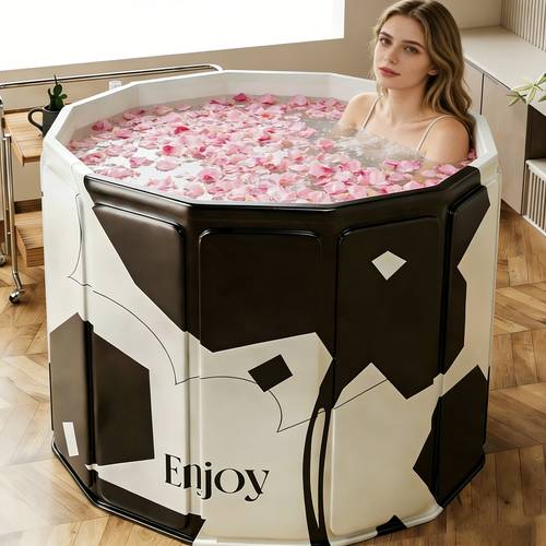 adult hot tub cold soaking tub foldable full body bath for use storage bucket with non slip base durable space saving portable for travel small spaces ideal holiday gift essential bathroom accessory