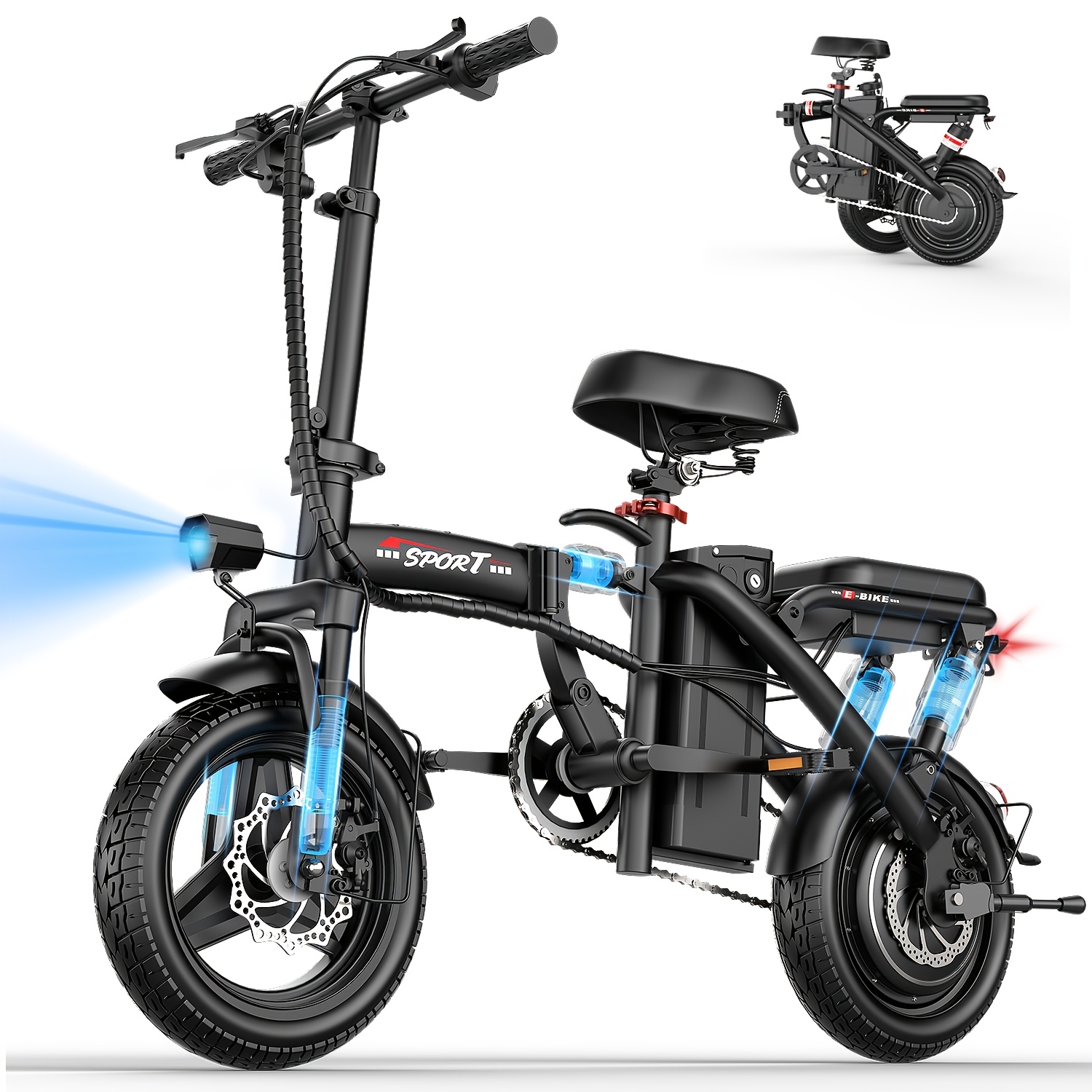 folding electric bikes sold on Temu United States