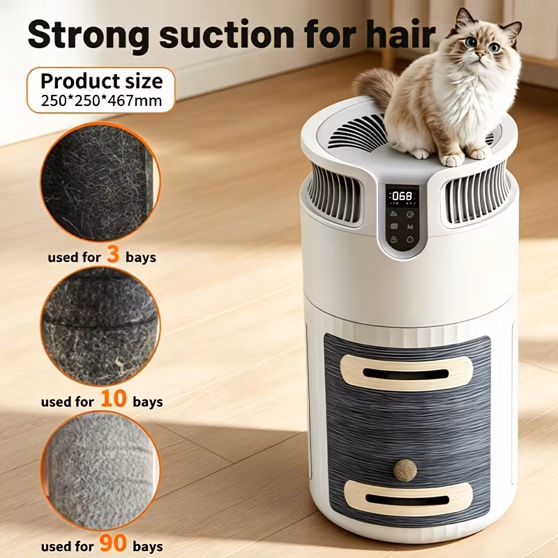 air filter for home large to 2200 sq ft pet hair for home pets removes pet hair dander odor 360 hepa intake with 3 25db pm air quality sensor auto mode 3 in 1 cat scratcher Product details 2