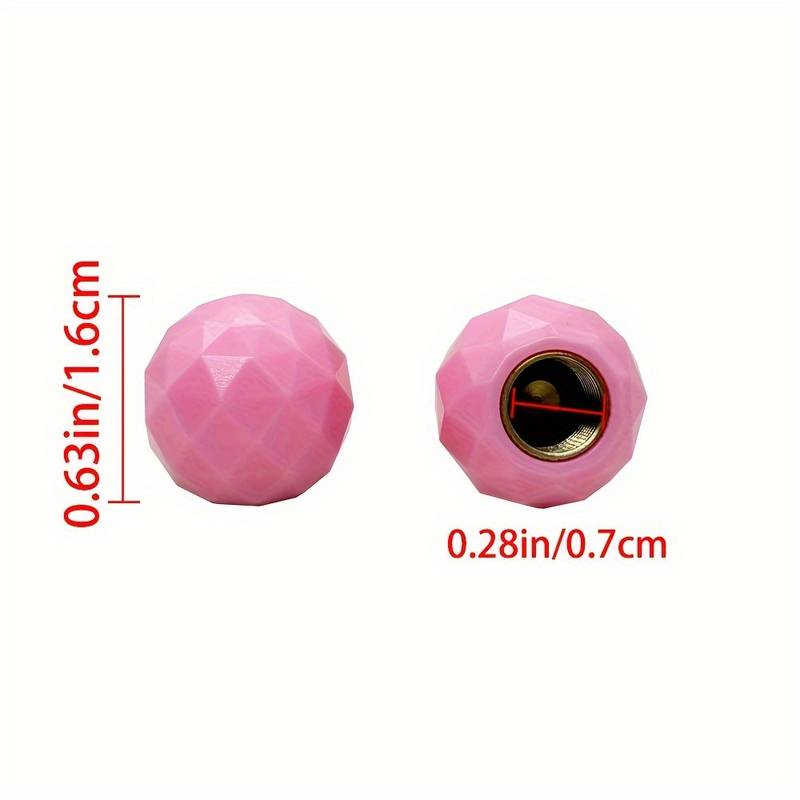 4 Pack You.S Pink Plastic Rubber Tire Valve Caps For Cars, Trucks, Motorcycles