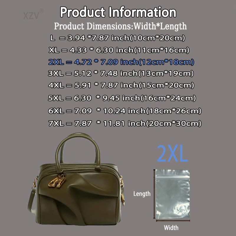 100 Transparent Self-Sealing Plastic Bags with Tight-Locked Edges