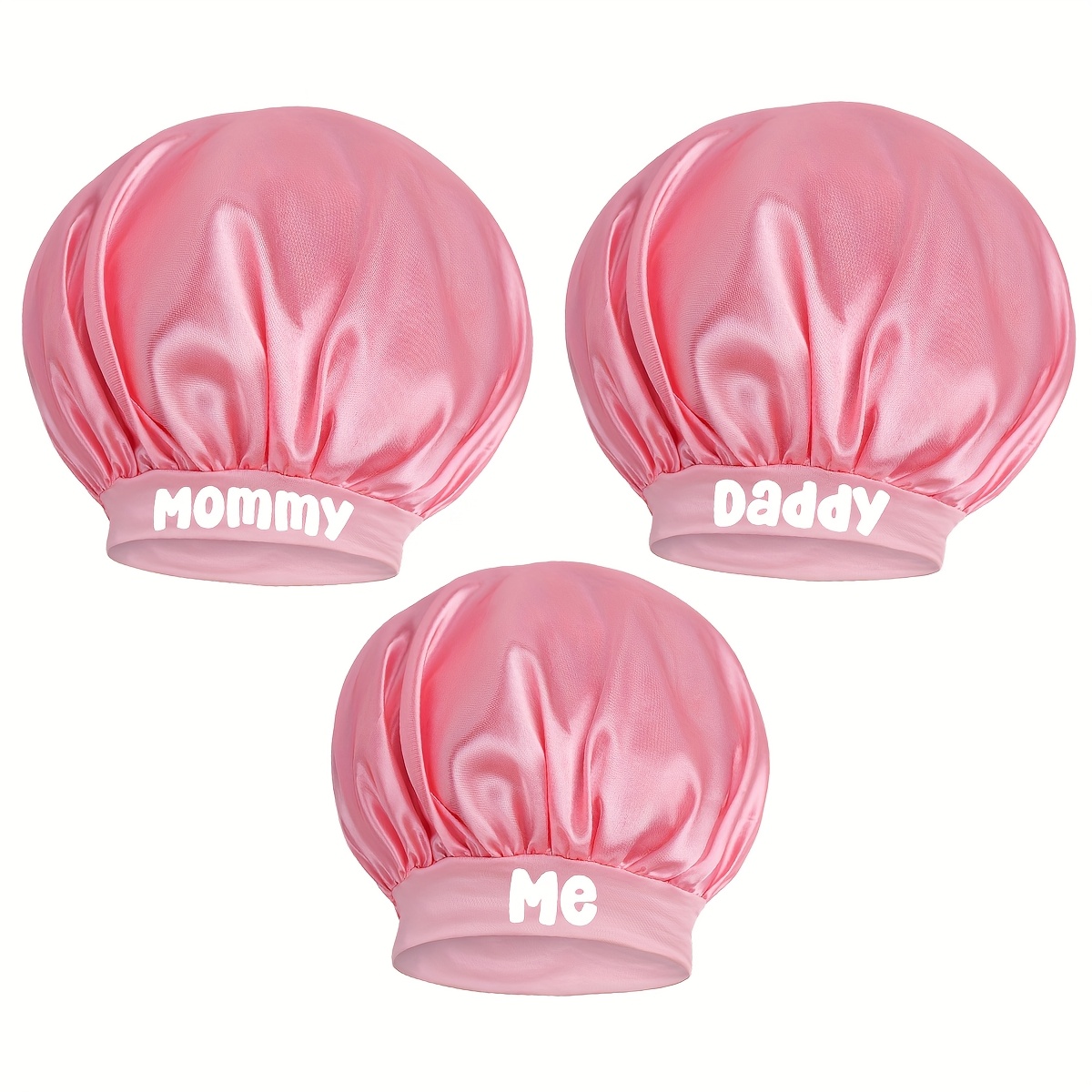 3pcs family matching satin bonnet set daddy mommy sleeping Temu