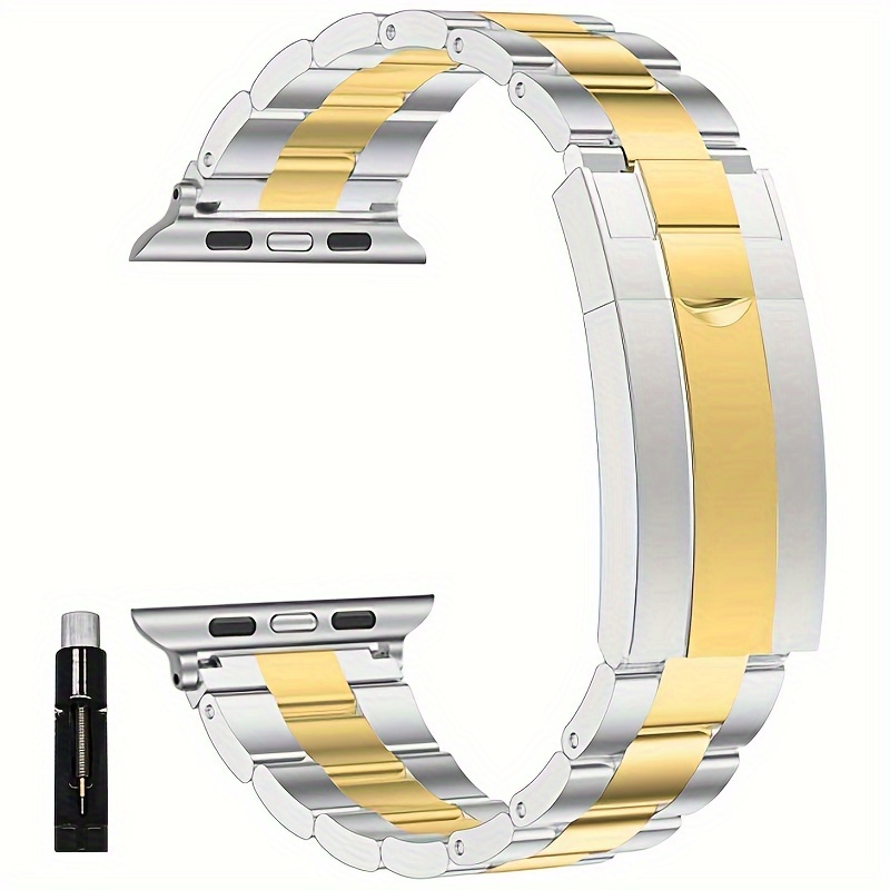 TEMU Suitable For Ultra/ultra 2/8/7/6/5/4/3/2/1/se Stainless Steel , Stylish Metal Strap Suitable For 38/40/41/42/44/45/49mm Watch Band