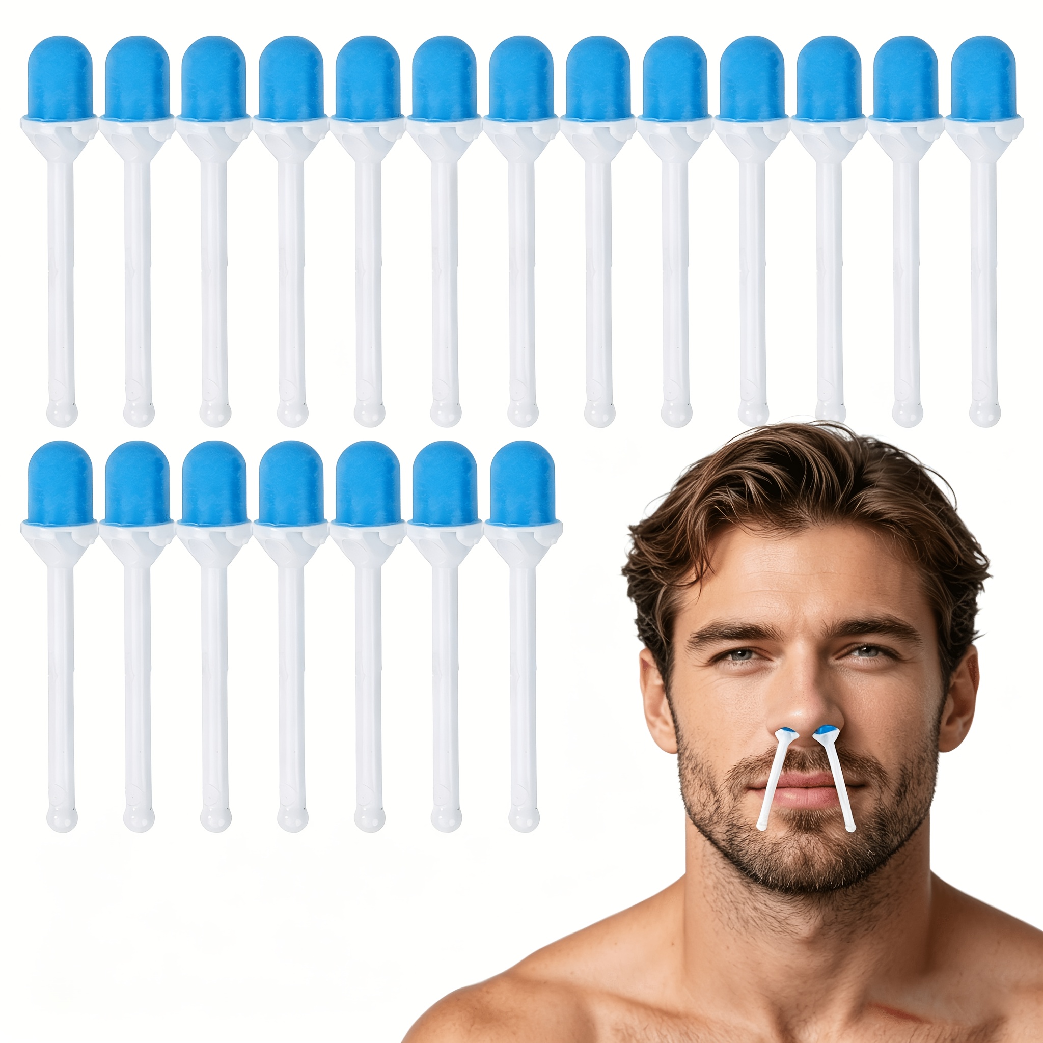 Image of 20pcs Men's Facial Hair Removal Sticks Set, Fast Hair Removal With Hair Dryer, Hypoallergenic Gentle Non-irritating Formula, Ideal For Face, Eyebrows, Ears & Fine Facial Hair, Safe Quick Waxing