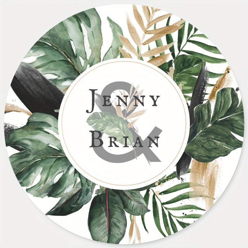 

Elegant Wedding Stickers: Personalized Botanical Eucalyptus Design For Your Special Day - Perfect For Price Tags And Business Labels