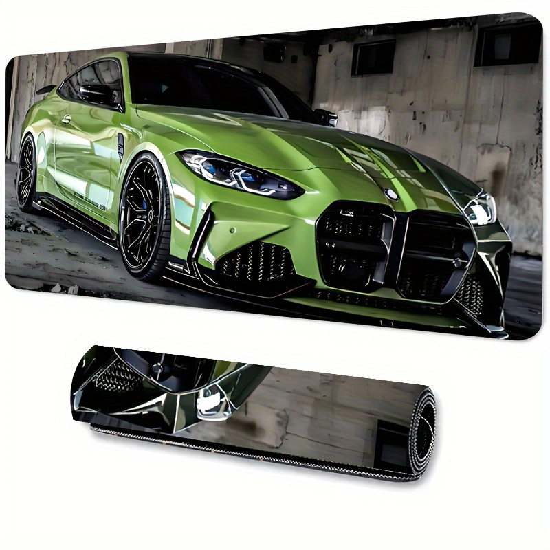 

Stylish Racing Car Pattern Extended Mouse Pad, Water-resistant And Washable Rubber Desk Mat, Non-slip Oblong Gaming And Office Mousepad For Computer Accessories